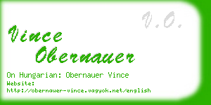 vince obernauer business card